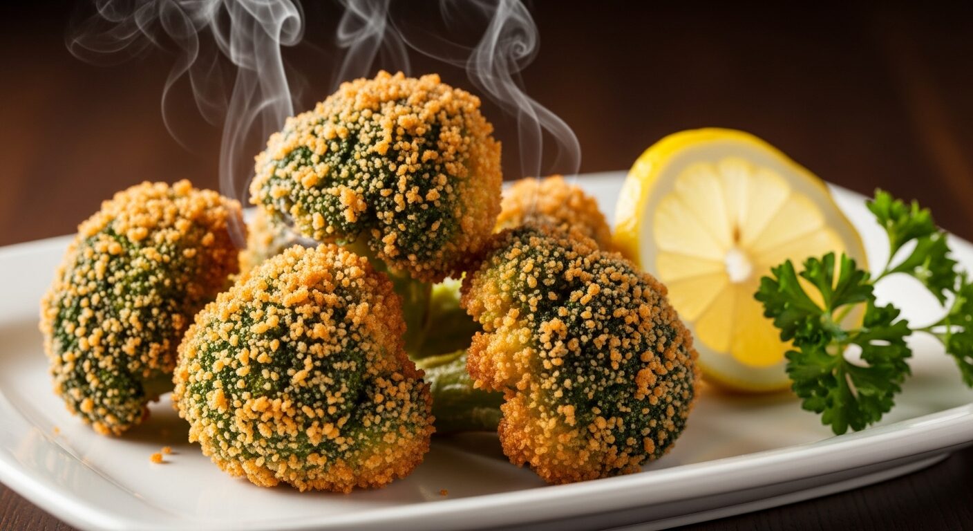 カリッと揚がったフライドブロッコリー