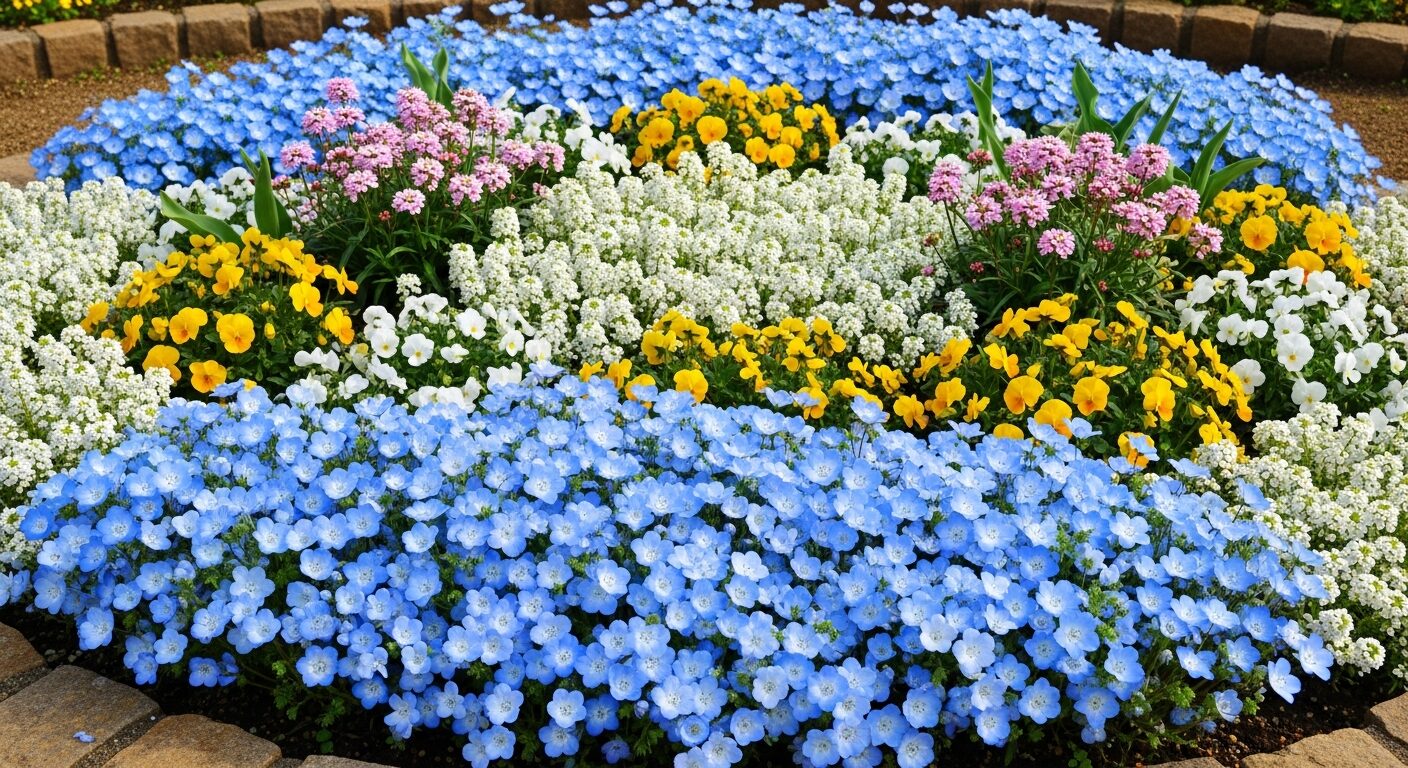 ネモフィラの寄せ植え