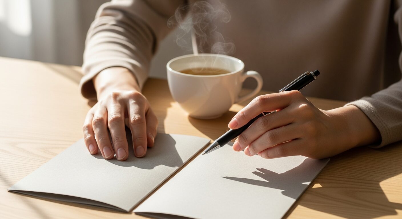 支援内容を比較検討する手元