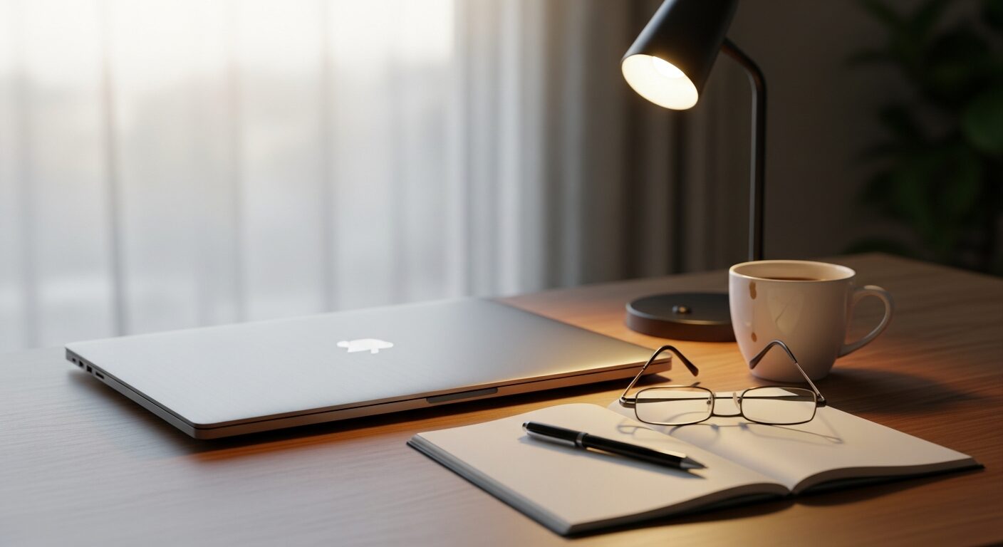 仕事机に現れる疲労と集中力低下