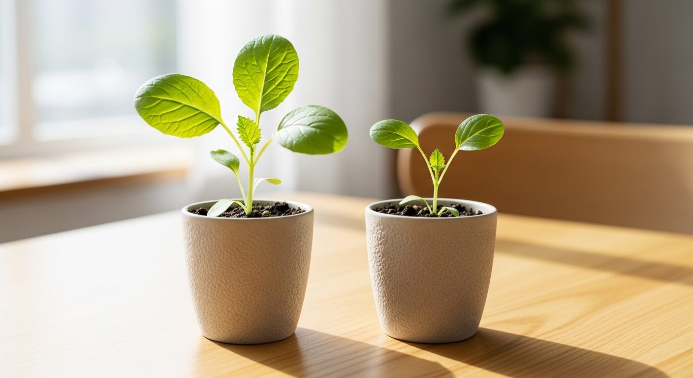 普通の水と水素水で育てた野菜の比較実験