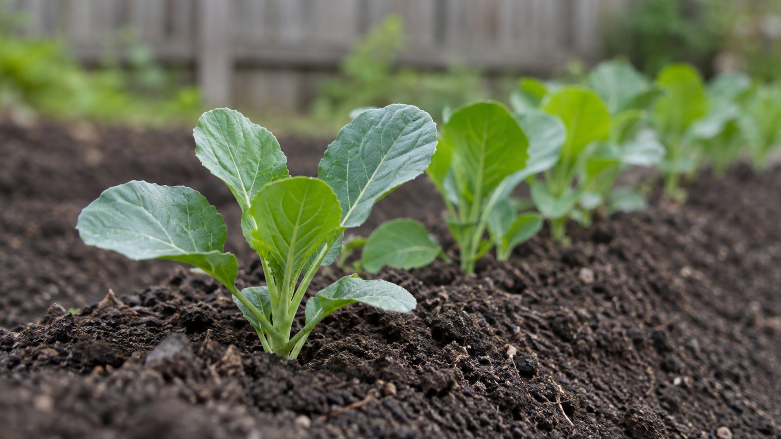 畝に並んだ小さな野菜の苗。農業政策の変化は畑の一列一列に届く